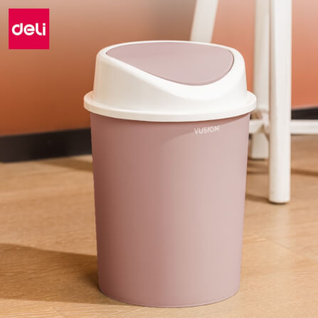 ถังขยะฝาสวิง DELI VS1106-WH-01 11ลิตร สีขาว_4