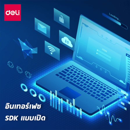 เครื่องบันทึกเวลาเข้างาน DELI ES172-GR-01_5