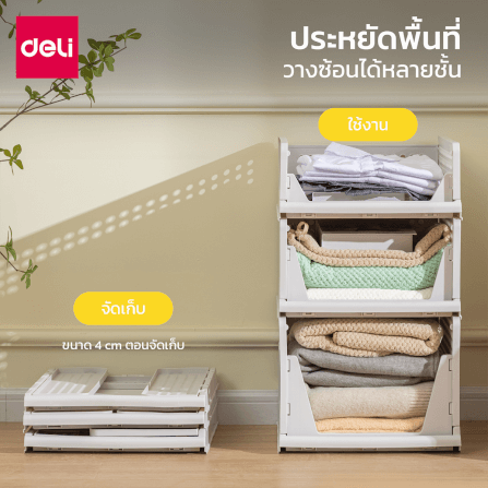 ชั้นลิ้นชัก 3 ชั้น DELI VS490-VS491-VS492-WH-03 สีขาว_5