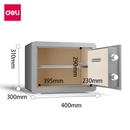 ตู้เซฟนิรภัย DELI AE100-GR-01 สีเทา_6