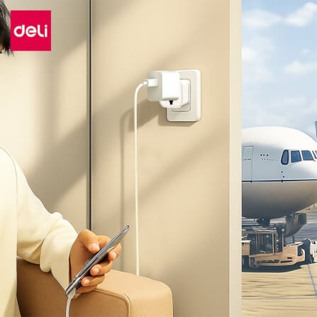 ปลั๊กอแดปเตอร์ DELI ET738US-WH-01 มาตรฐานอเมริกา_6