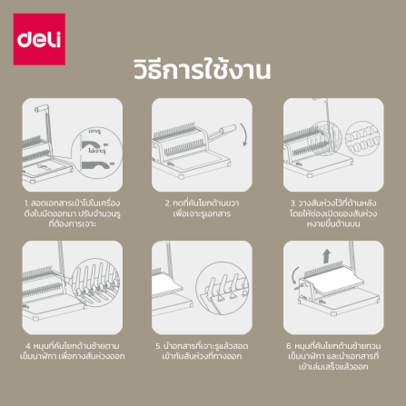 เครื่องเข้าเล่มเอกสาร DELI ET314-GR-01 สีดำ_6