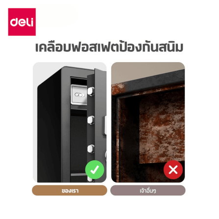 ตู้เซฟนิรภัย DELI ET553-BK-01 ขนาด 42X48X80 ซม 40กก สีดำ_6