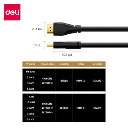 สาย HDMI DELI ET860(05)-BK-01 5 ม. สีดำ_7