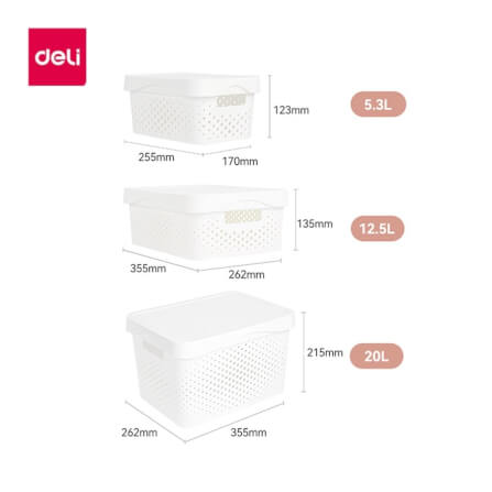 กล่องเก็บของ DELI VS468-WH-01 20 ลิตร_7