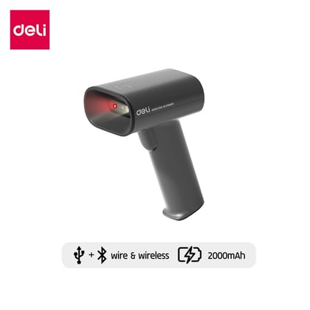 เครื่องสแกนบาร์โค้ด DELI ES228W-GR-01 ไร้สาย สีเทา_10