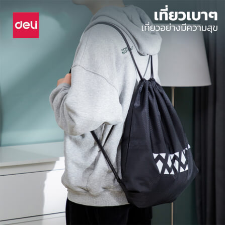 กระเป๋าสะพายหลังหูรูด AGNITE FZ101-BK-01 สีดำ_7