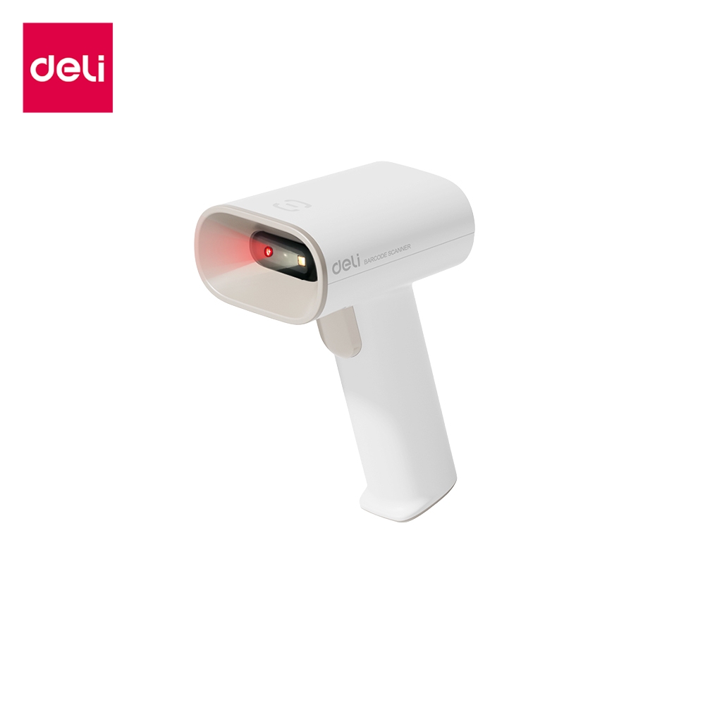 เครื่องสแกนบาร์โค้ด DELI ES228W-WH-01 ไร้สาย สีขาว_0