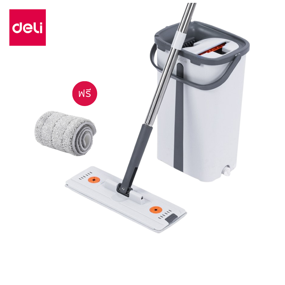 ชุดถังรีดน้ำพร้อมไม้ม็อบ VUSIGN VS1419-GR-01 สีขาว_0