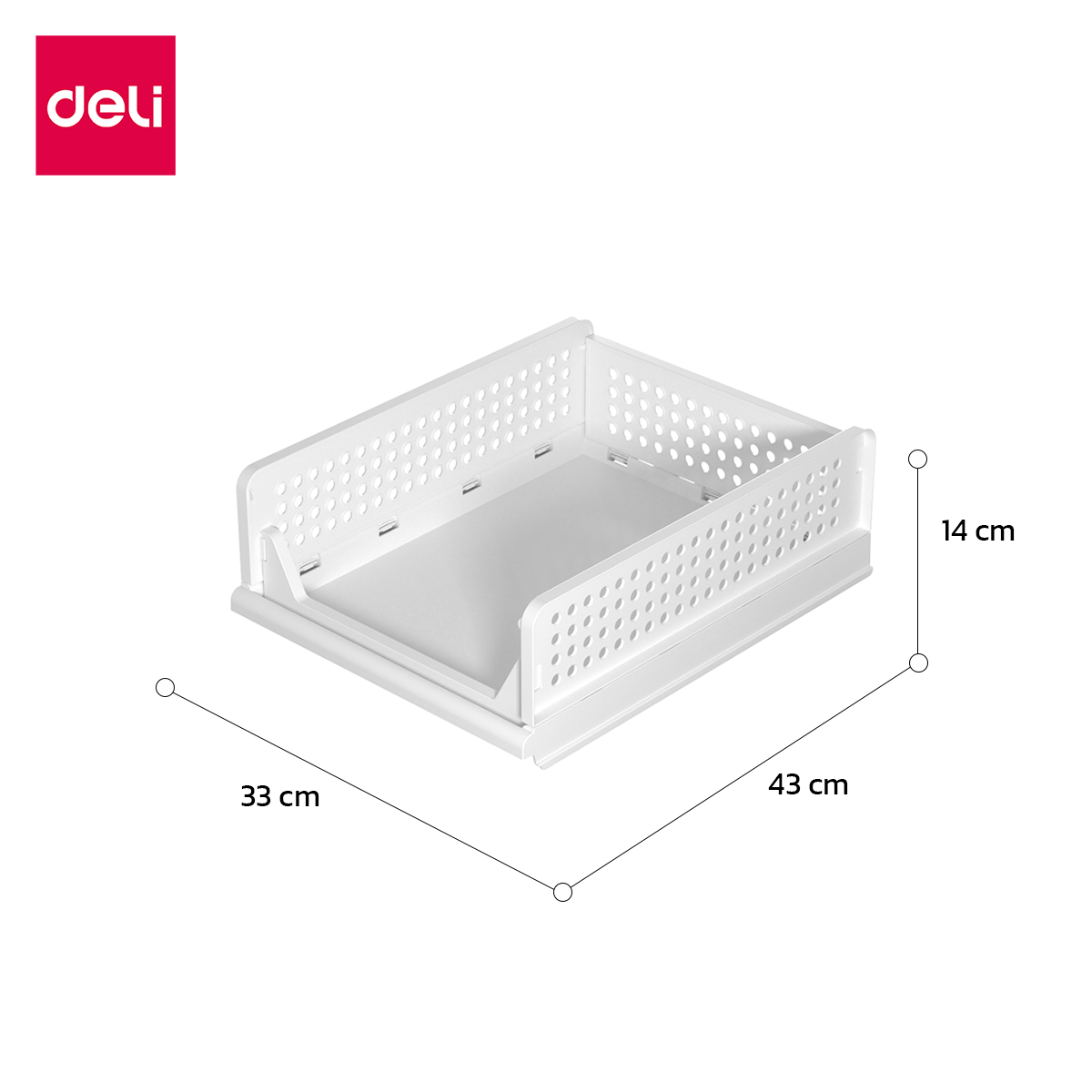 ชั้นลิ้นชัก 3 ชั้น DELI VS490-VS491-VS492-WH-03 สีขาว_7