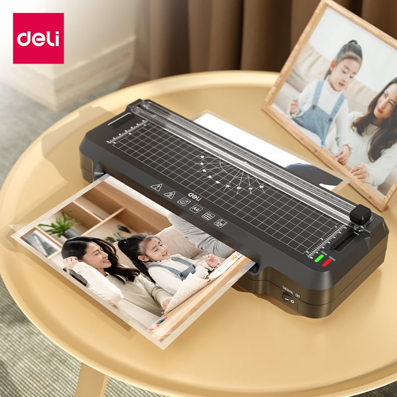 เครื่องเคลือบเอกสาร A4 DELI ET107-BK-01 50 - 100 MIC สีดำ_7