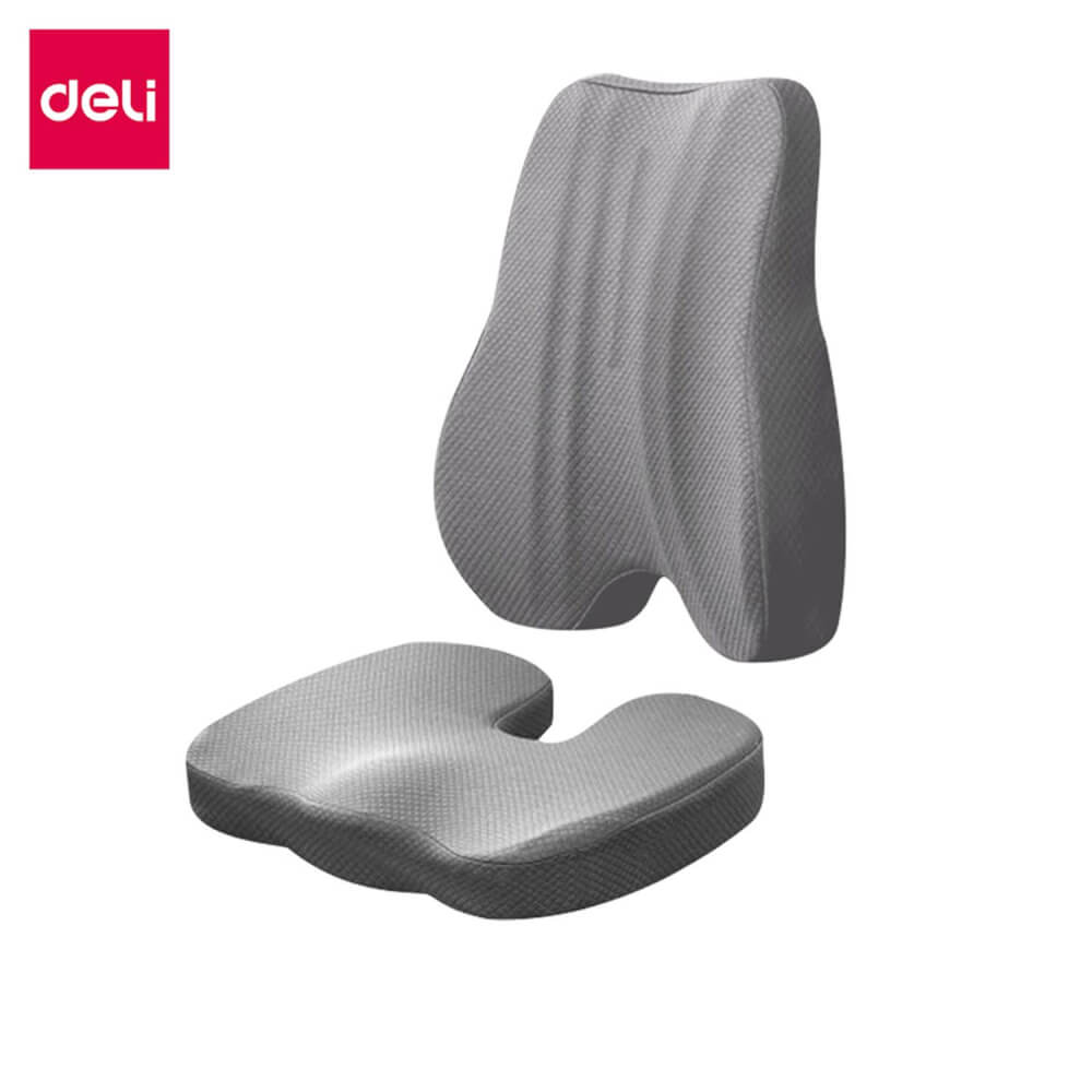 เซตคู่เบาะรองนั่ง เบาะรองหลัง Deli VS766-GR-01 สีเทา