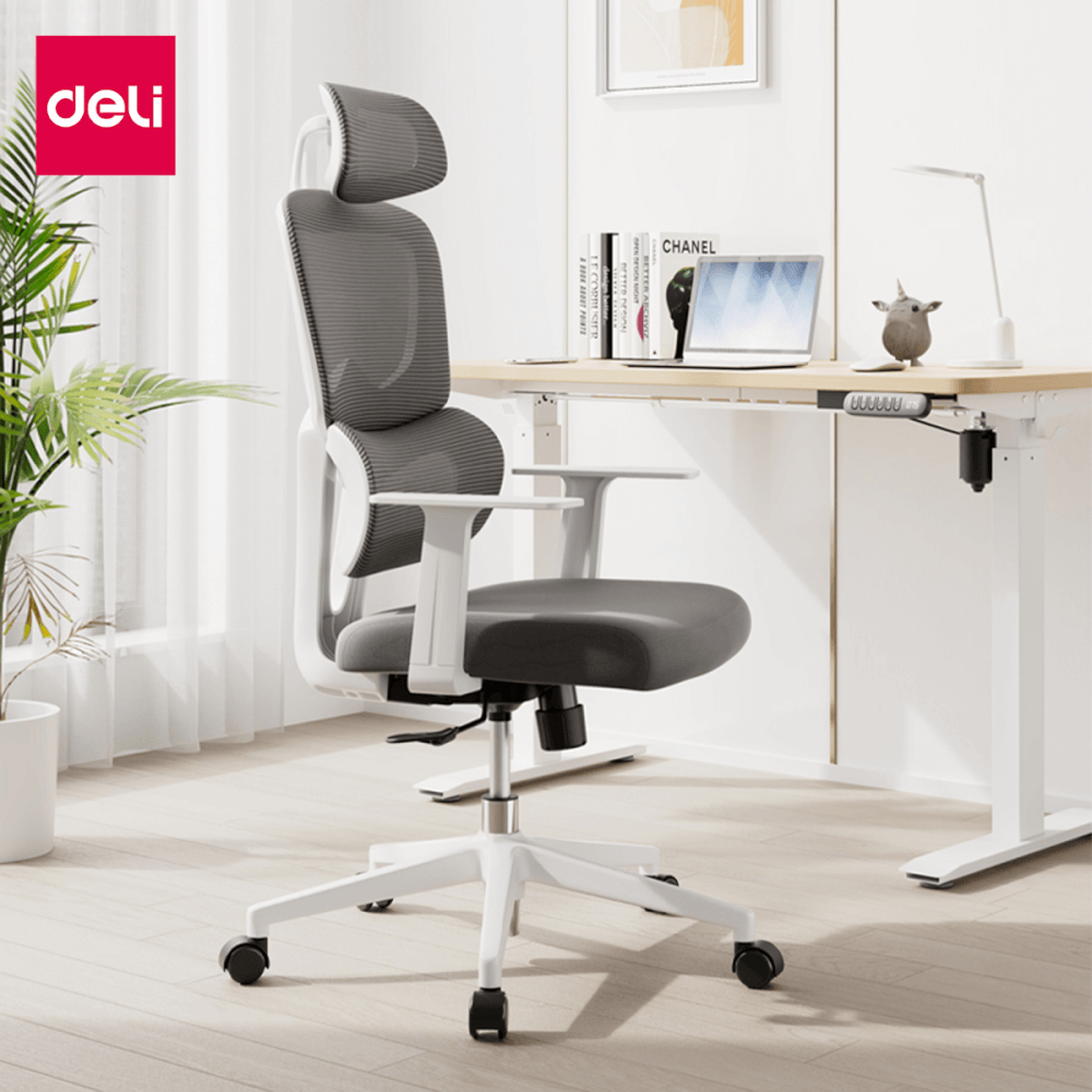 เก้าอี้สำนักงาน Deli KF243-WH-01 สีขาว
