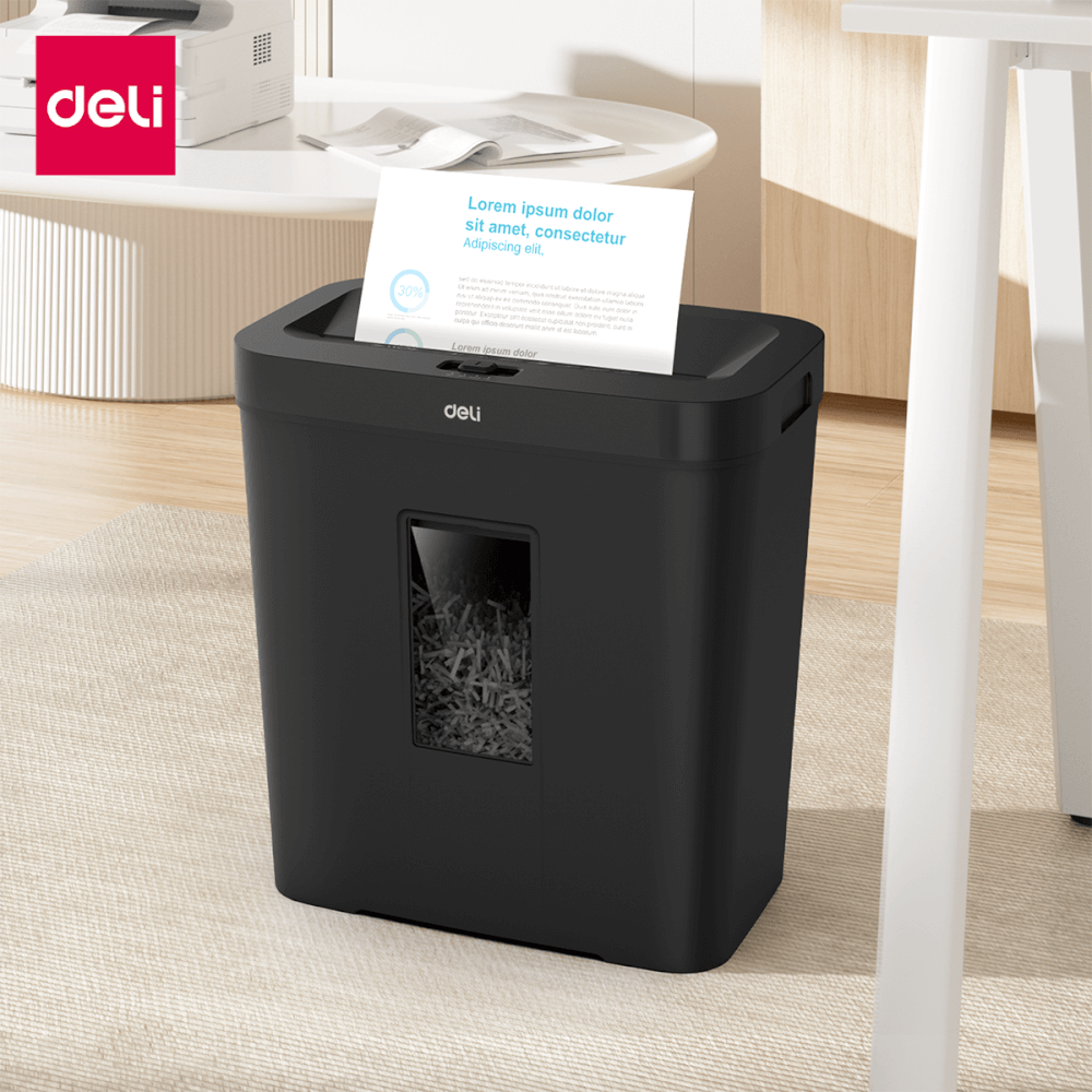 เครื่องทำลายเอกสารอัตโนมัติ Deli ET021-BK-01 สีดำ