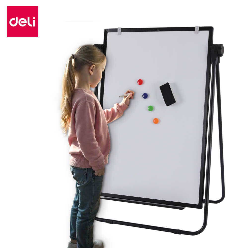กระดานฟลิปชาร์ท กระดานไวท์บอร์ด Deli E7886-WH-01 ขนาด 60 x 90 cm