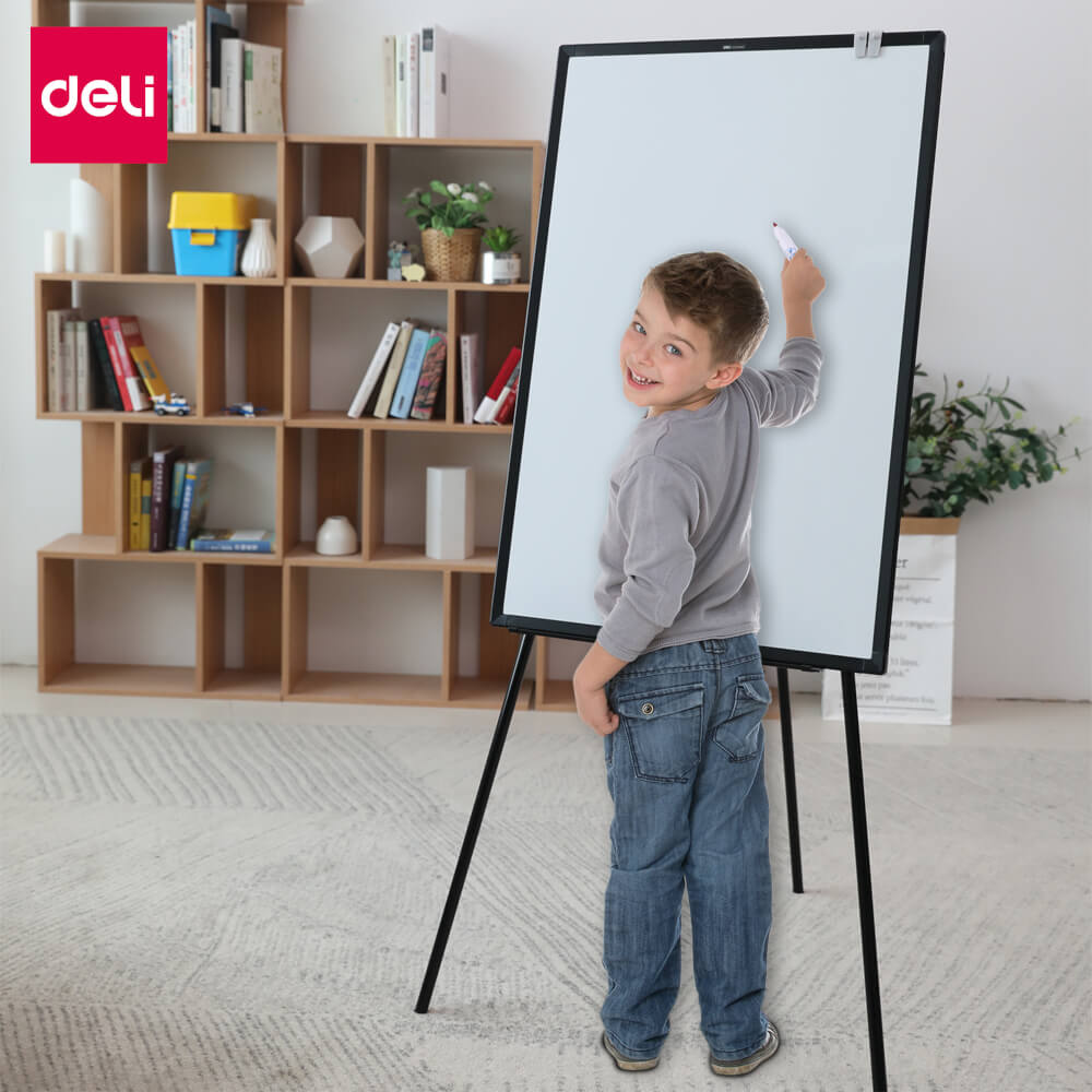 กระดานไวท์บอร์ด 3ขา Deli E7885-SL-01 ขนาด 60 x 90 cm