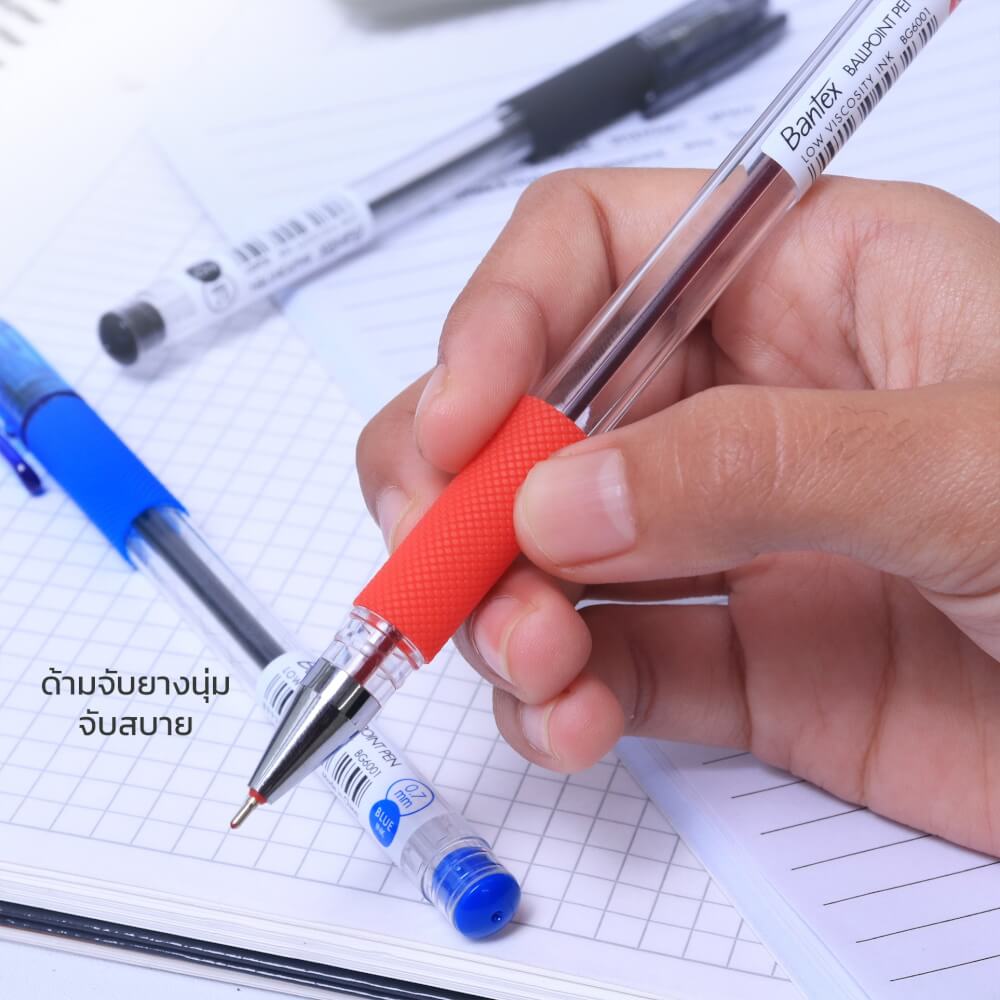 ปากกาลูกลื่น Deli BG6001-BK-05 สีดำ 5แท่ง