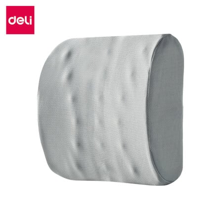เบาะรองหลังเพื่อสุขภาพ Deli VS765-GR-01 สีเทา ขนาด 39x33x9 cm