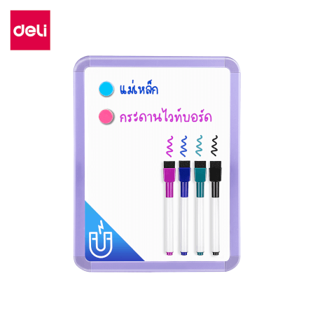 กระดานไวท์บอร์ดเด็ก Deli VS008D-VT-01 ขนาด 21 x 28 cm_0
