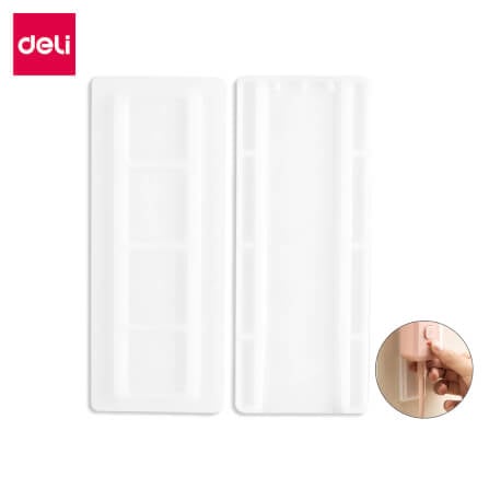 ที่ยึดปลั๊กพ่วง Deli VS6205-WH-01 สีขาว 4x10x0.6 cm_0