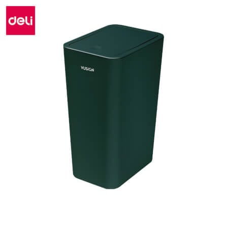 ถังขยะแบบฝากด Deli VS1108-GN-01 สีเขียว ขนาด 22.2x15.8x33.3 cm.