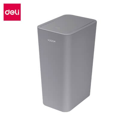 ถังขยะแบบฝากด Deli VS1120-GR-01 สีเทา ขนาด 22.5x15.8x31.5 cm_0