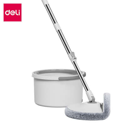 ชุดถังปั่นพร้อมไม้ม็อบ Deli VS1041-GR-01 สีเทา