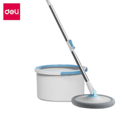ชุดถังปั่นพร้อมไม้ม็อบ Deli VS1045-BL-01 สีฟ้า_0