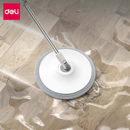 ชุดถังปั่นพร้อมไม้ม็อบ Deli VS1045-GR-01 สีเทา_2