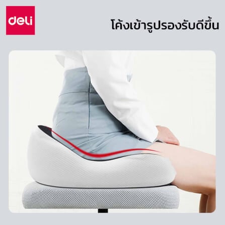 เบาะรองนั่งเพื่อสุขภาพ Deli VS763-BK-01 สีดำ_3