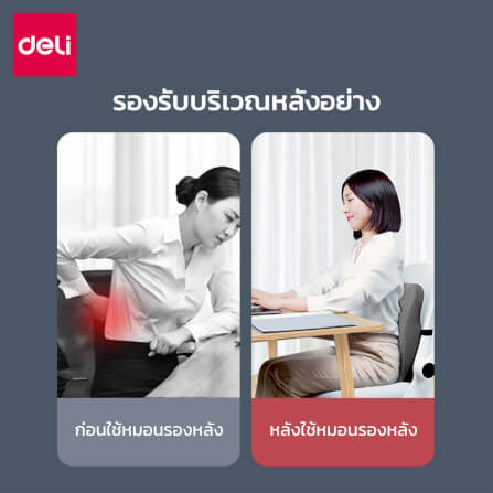 เซตคู่เบาะรองนั่ง เบาะรองหลัง Deli VS766-GR-01 สีเทา_5