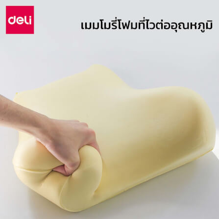 เบาะรองหลังเพื่อสุขภาพ Deli VS755-BK-01 สีดำ ขนาด 40x42x10 cm_5