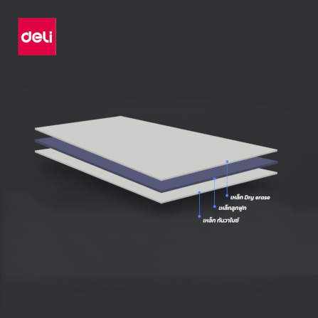 กระดานไวท์บอร์ด Deli E39034A-SL-01 ขนาด 90 x 120 cm_6