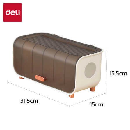ชั้นเก็บรางปลั๊ก Deli VS6207-BK-01 31.5x15.5x15cm_9