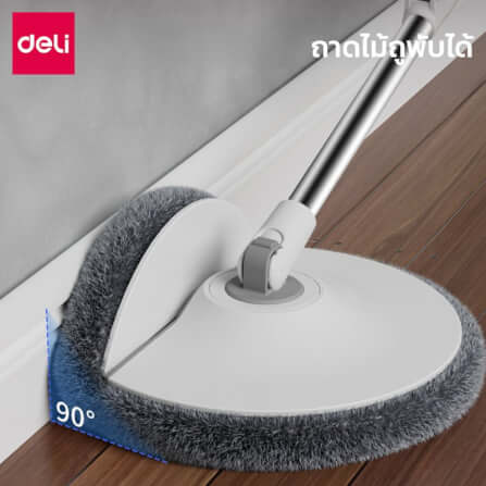 ชุดถังปั่นพร้อมไม้ม็อบ Deli VS1041-GR-01 สีเทา_9