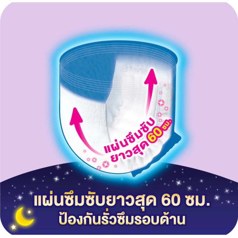 กางเกงผ้าอ้อมผู้ใหญ่ไลฟ์รี่ ซึมซับตลอดคืน ไซส์ M 16 ชิ้น_5