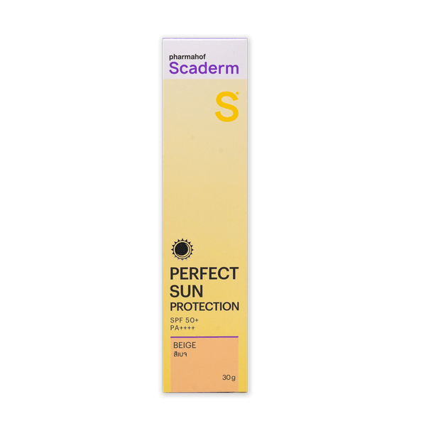 ผลิตภัณฑ์บำรุงผิว สกาเดิร์ม กันแดดแเนื้อครีมสีเบจ SPF50+/PA++++ 30 กรัม
