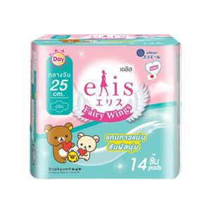 ผ้าอนามัย เอลิส แฟรี่ วิงส์ แบบมีปีก ความยาว 25 ซม. แพ็ค 14 ชิ้น
