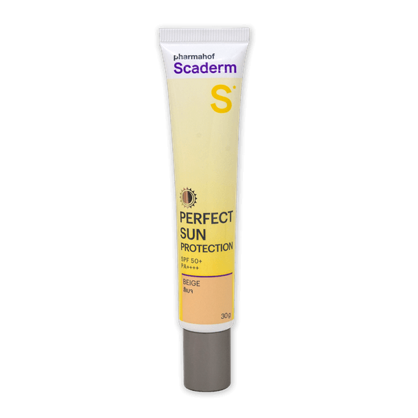 ผลิตภัณฑ์บำรุงผิว สกาเดิร์ม กันแดดแเนื้อครีมสีเบจ SPF50+/PA++++ 30 กรัม