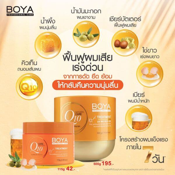 ทรีตเมนต์ โบย่า คิว 10 สูตรเข้มข้น บำรุงเส้นผม ชนิดล้างออก 500 มล.