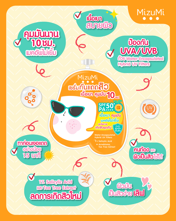 เซรั่ม มิซูมิ กันแดดลดสิว 6 กรัม