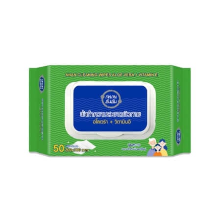 ทิชชู่เปียก อันอัน ผ้าเช็ดทำความสะอาด 200 X 150 mm จำนวน 50 แผ่น_1