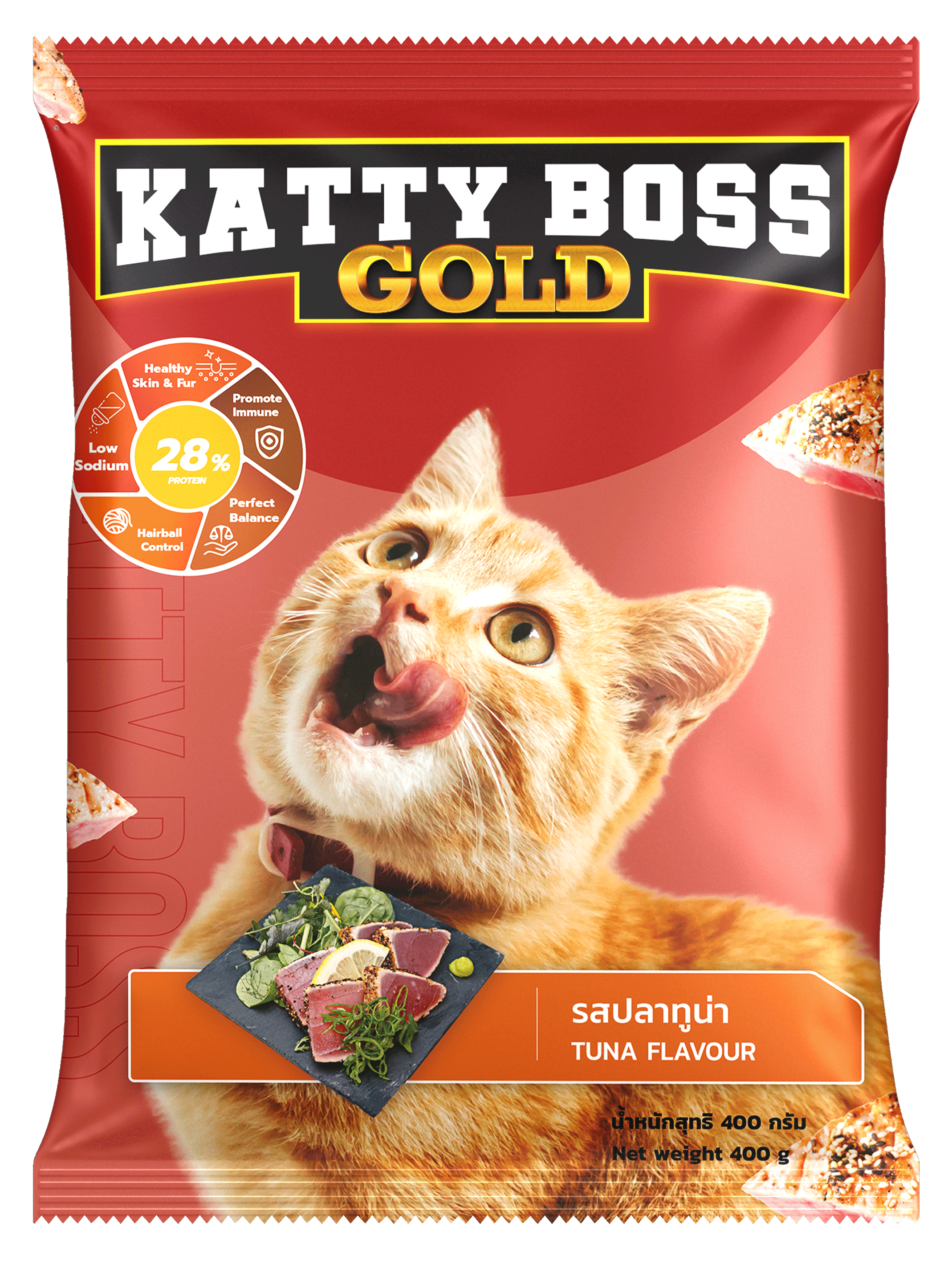 อาหารแมว KATTY BOSS GOLD รสปลาทูน่า 400 กรัม _1