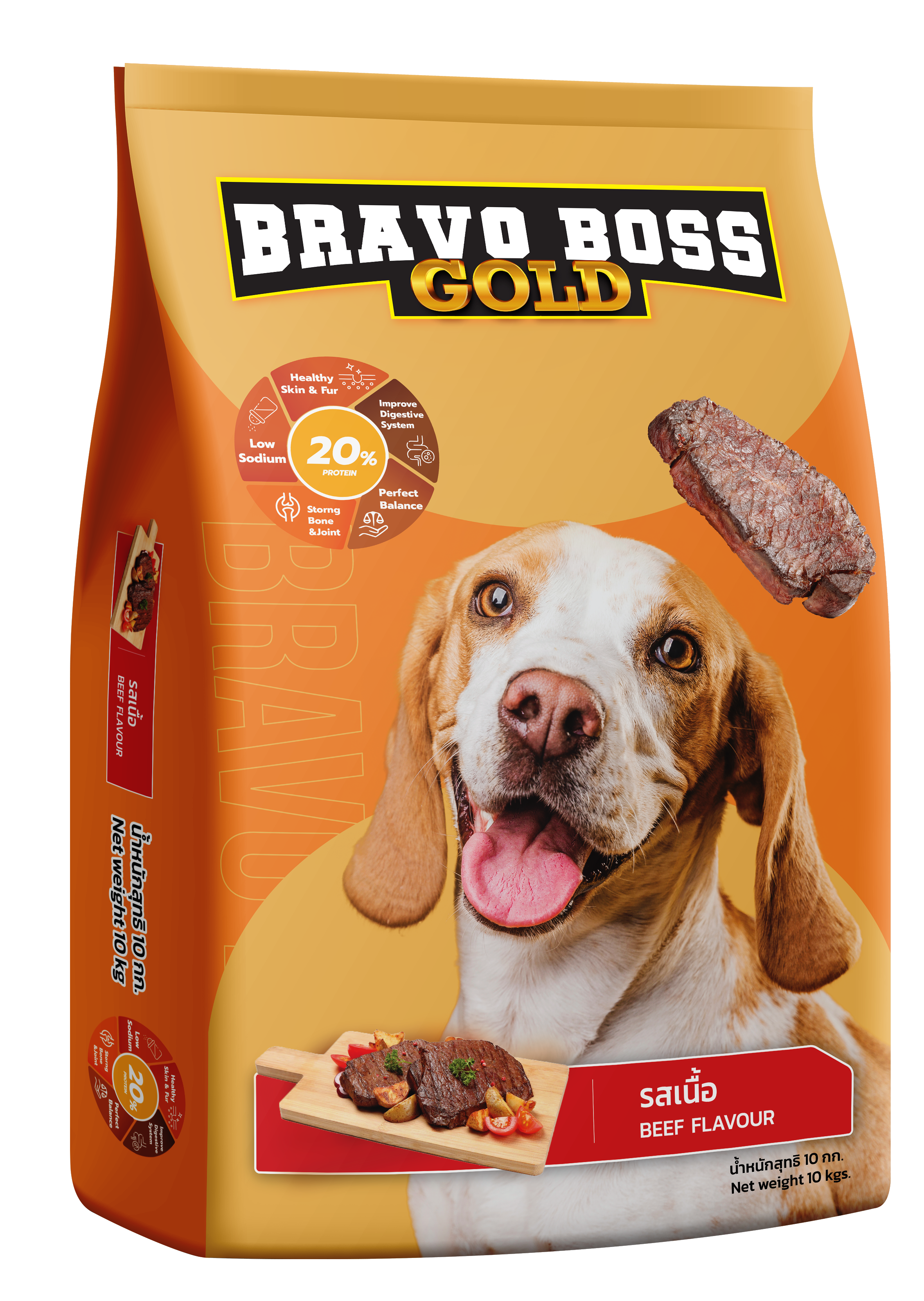 อาหารสุนัข BRAVO BOSS GOLD รสเนื้อ 10 กก._1