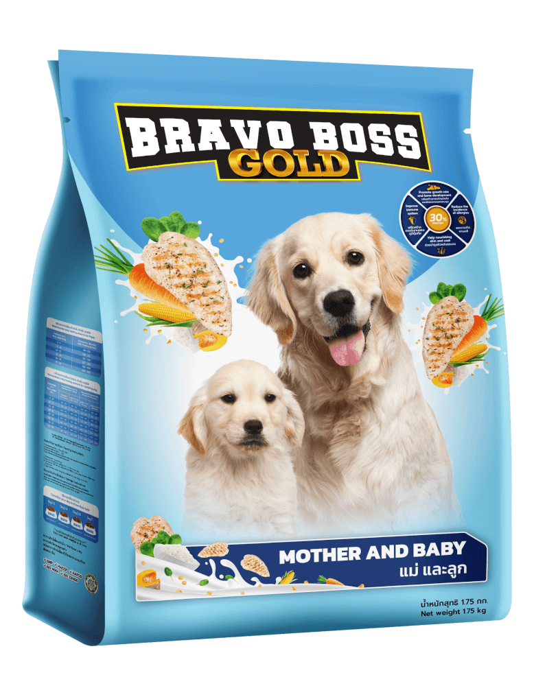 อาหารสุนัข BRAVO BOSS GOLD (Mother&Baby) สูตรสำหรับแม่สุนัขและลูกสุนัข 1.75 กก._0