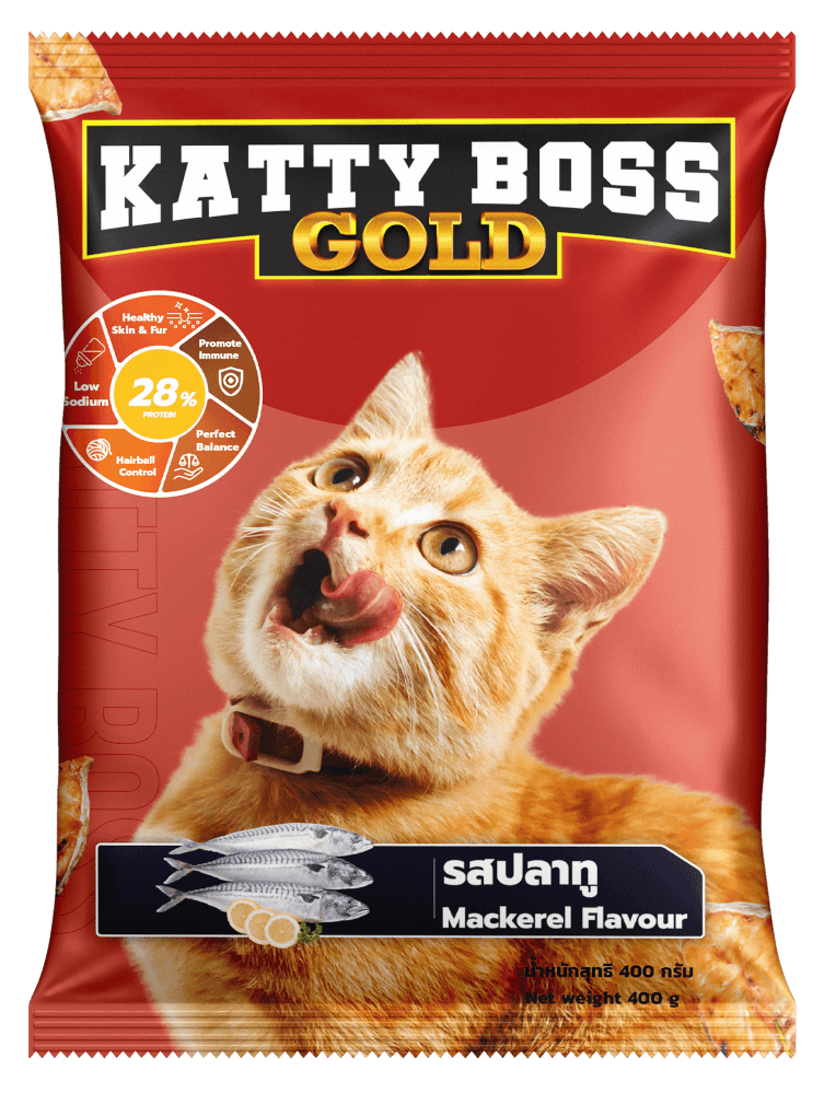 อาหารแมว KATTY BOSS GOLD รสปลาทู 400 กรัม 