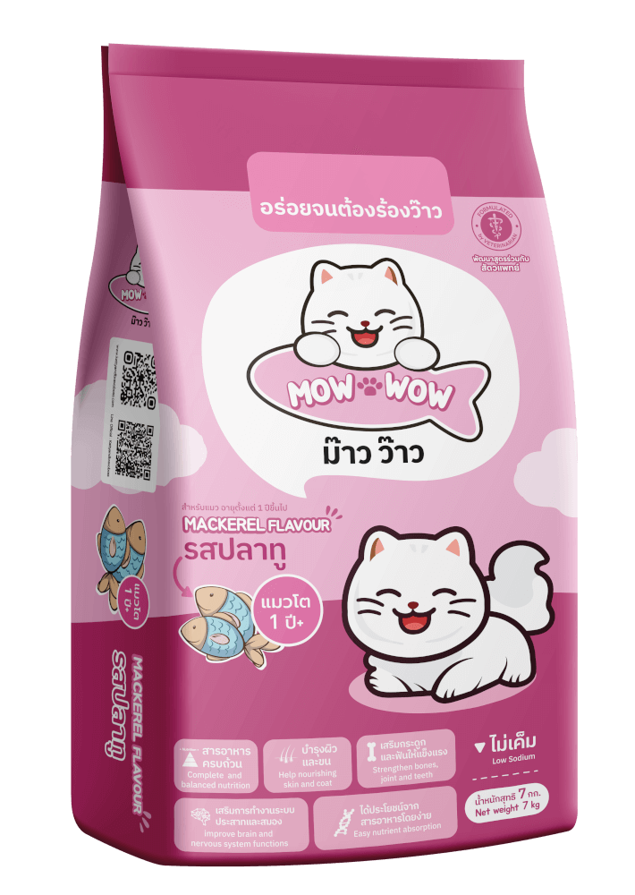 อาหารแมว MOW WOW รสปลาทู 7 กก._1
