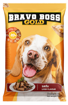 อาหารสุนัข BRAVO BOSS GOLD รสตับ 1 กก._0