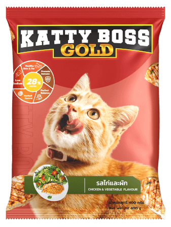 อาหารแมว KATTY BOSS GOLD รสไก่และผัก 400 กรัม _1