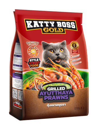 อาหารแมว KATTY BOSS GOLD สไตล์สตรีตฟูด รสกุ้งเผาอยุธยา 1 กก._1